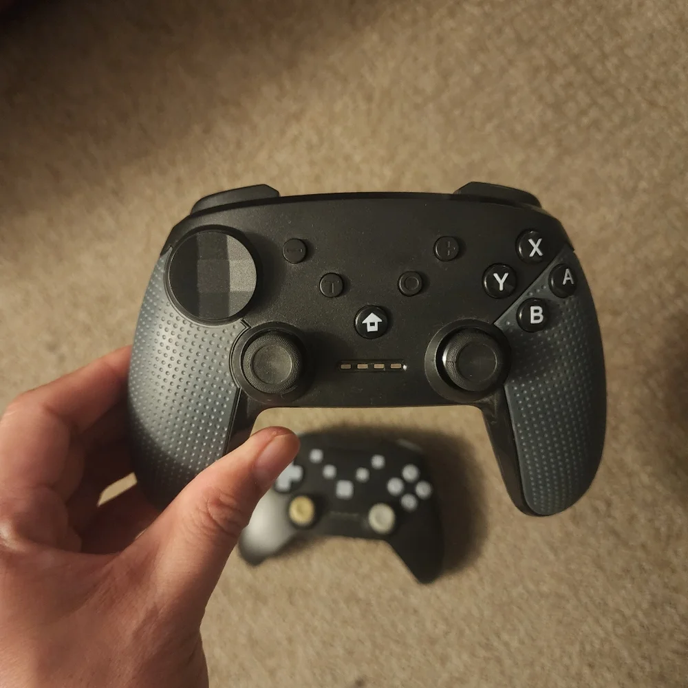 2 x Wireless Game Controllers For Switch And PC- Black and Gray